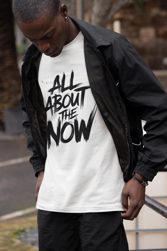 All About The Now - Brush Script Edition | Motivational Statement Tee