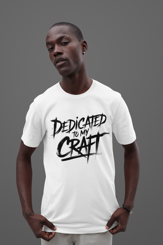 Dedicated To My Craft - Brushstroke Edition | Motivational Statement Tee