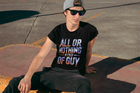 All or Nothing - Neon Glow Edition | Motivational Statement Tee